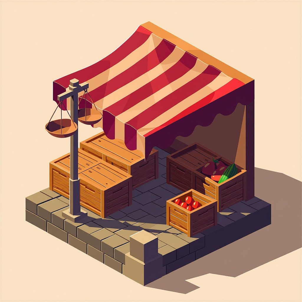 Isometric diorama shot