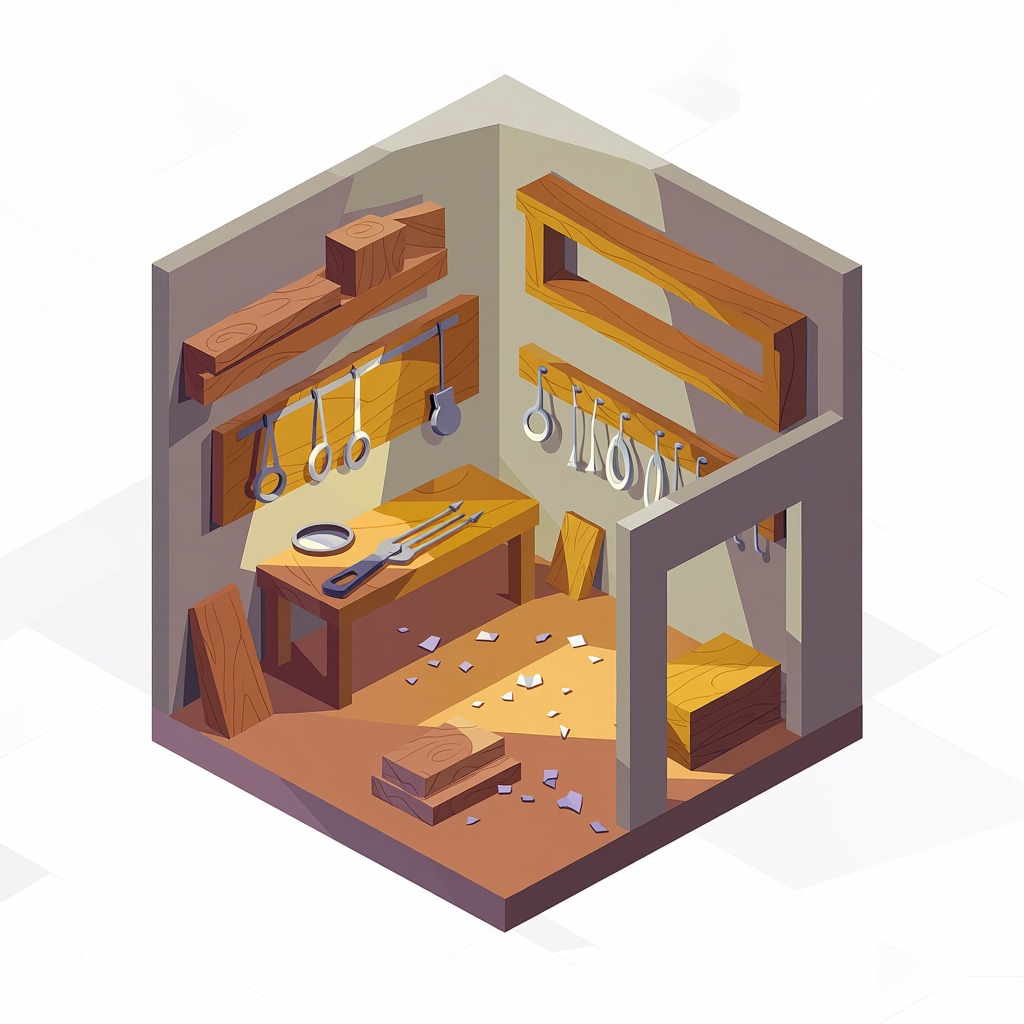 Isometric diorama shot