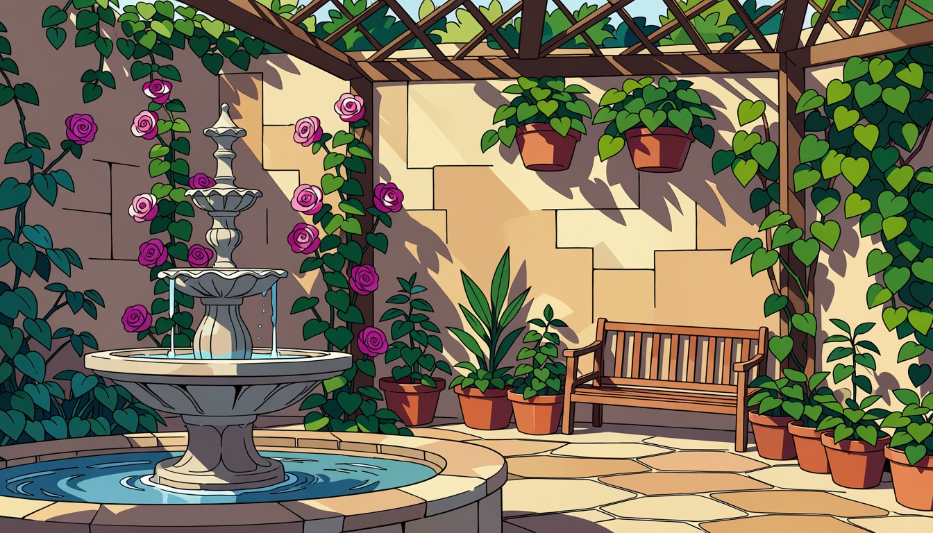 Wide background plate at eye level