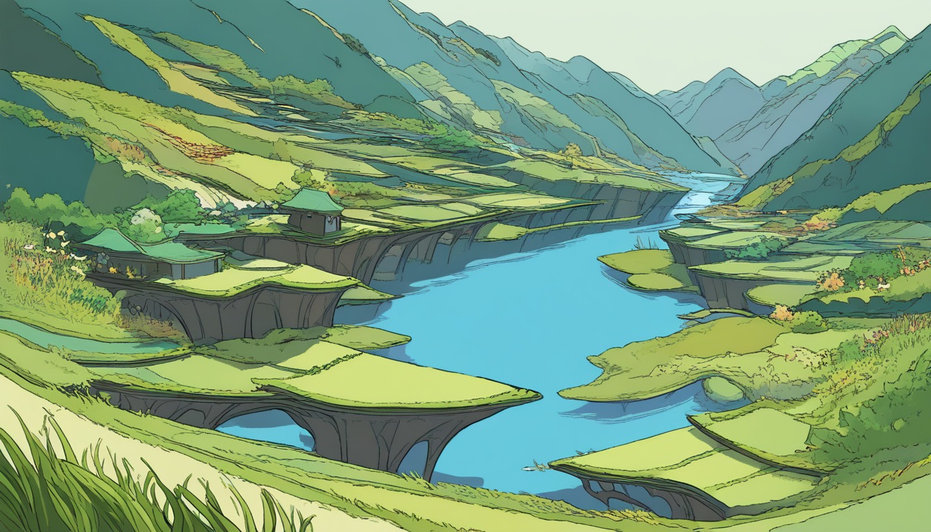Very wide background plate from a high angle
