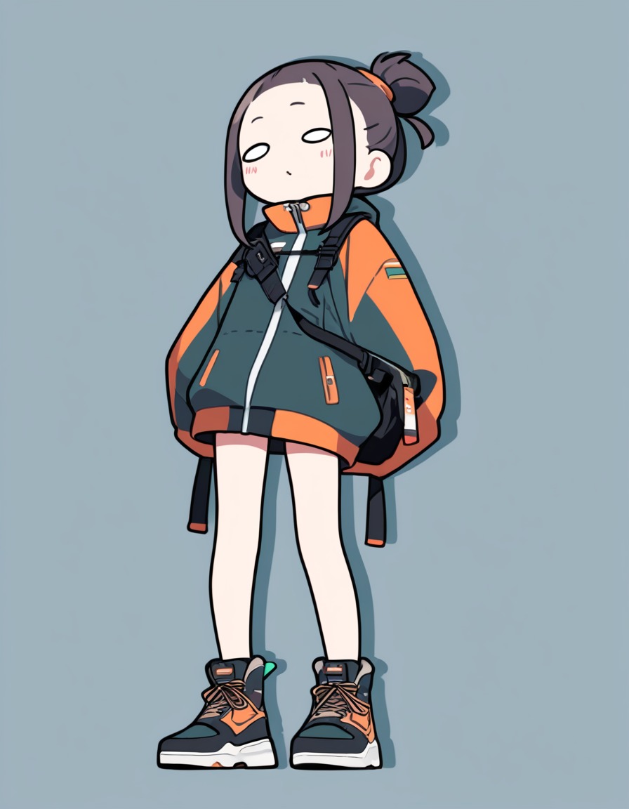 Full body front view, standing