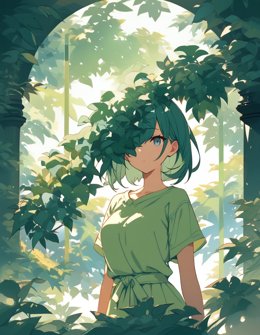Waist-up portrait at eye level