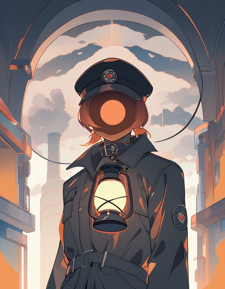 Waist-up portrait at eye level