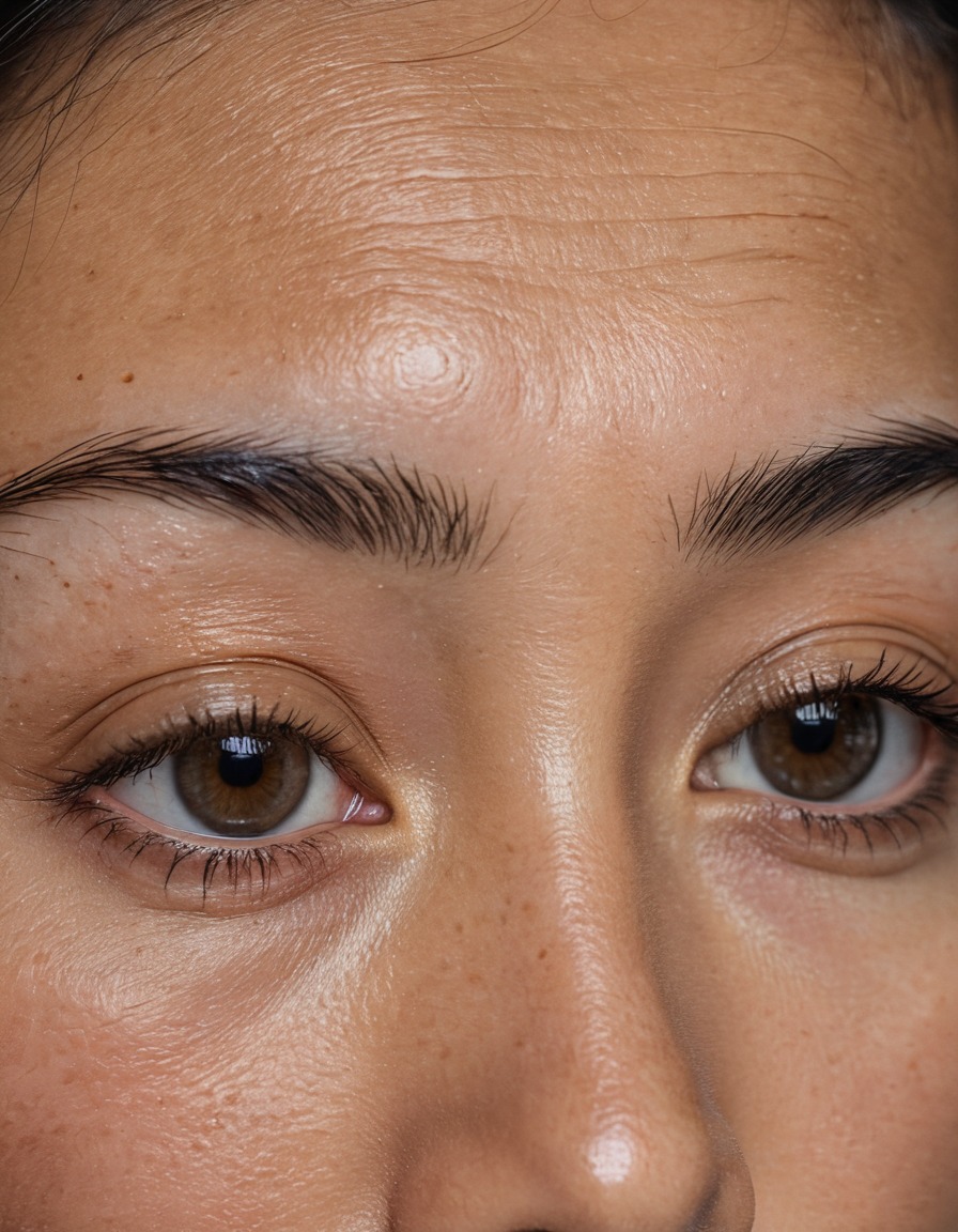 Extreme close-up at eye level