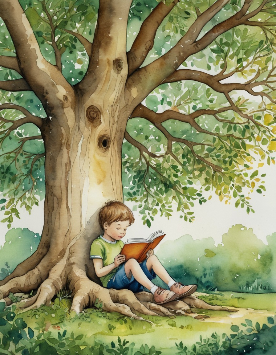 Full-page children's book illustration