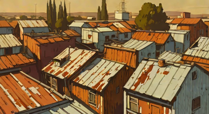 Wide background plate from a high angle