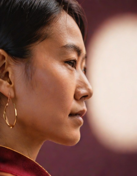 Close-up in profile