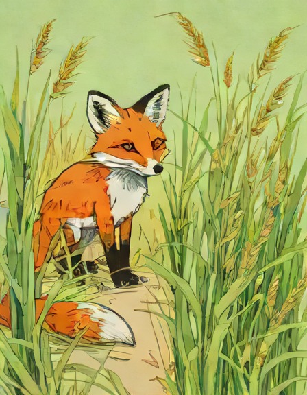 Full-page children's book illustration