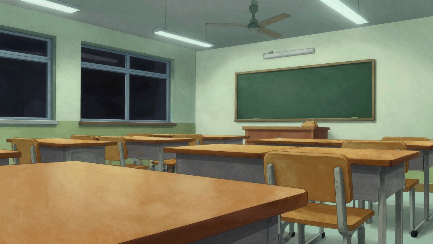 Wide background plate at eye level