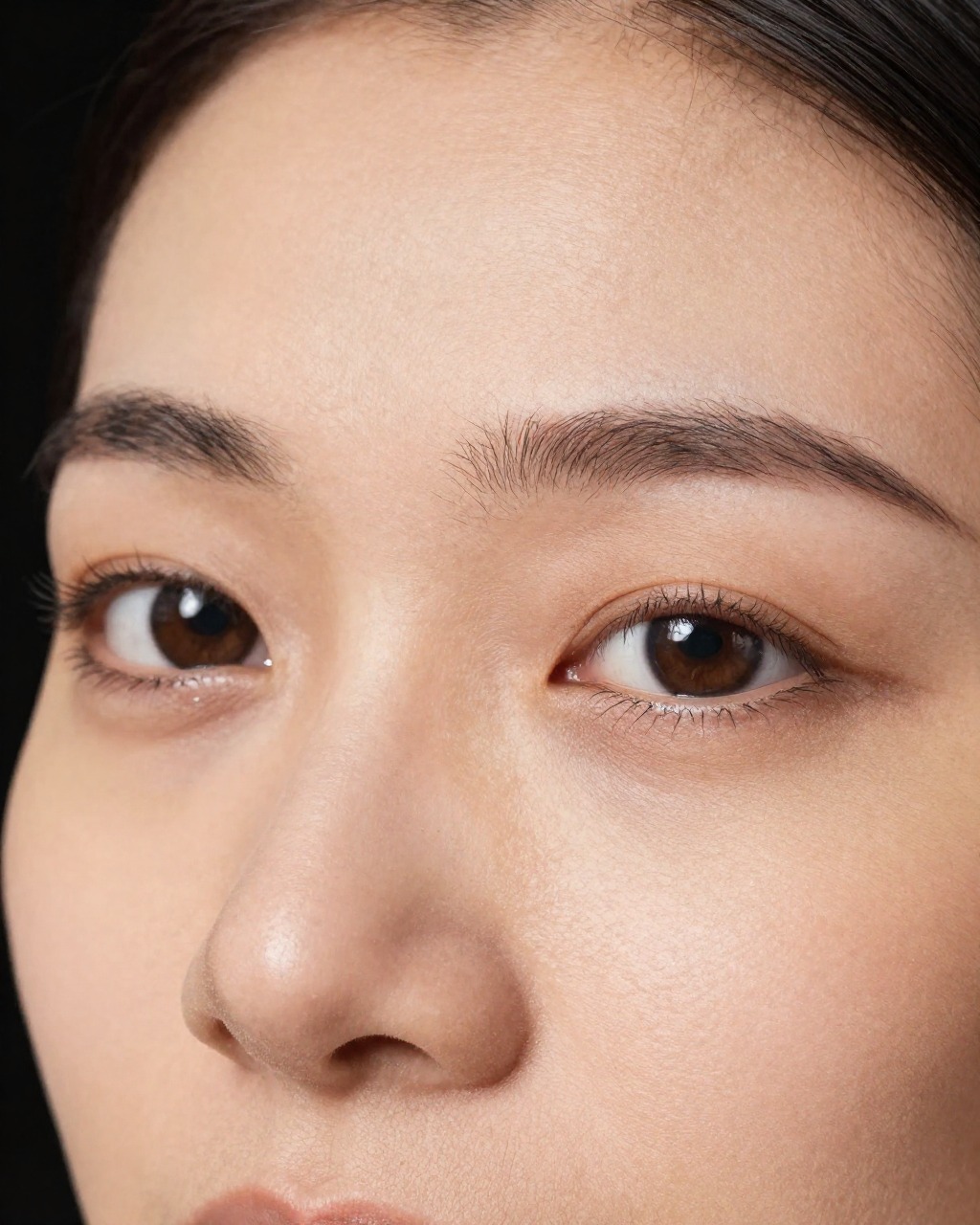 Extreme close-up at eye level
