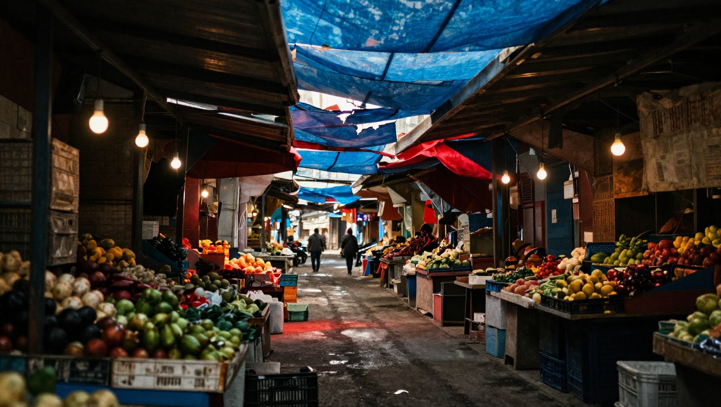 Wide shot at eye level