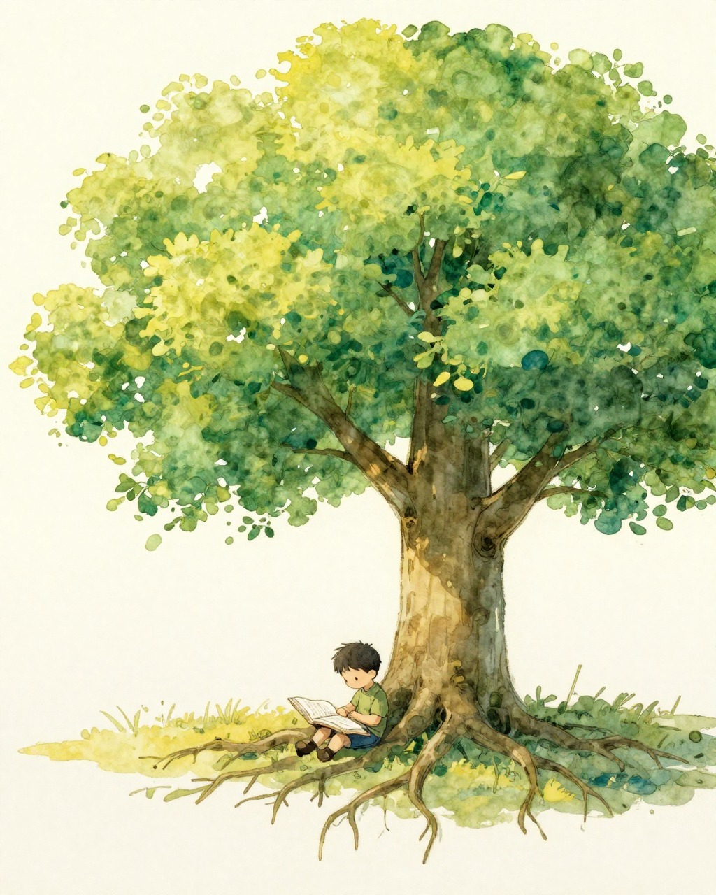 Full-page children's book illustration